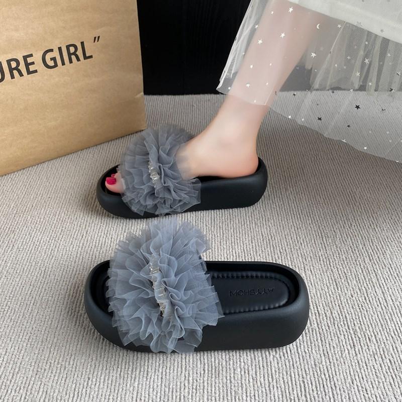 

Fashion CRLAYDK Fashion Women s Slippers Mesh Walking Sandals Slip On Indoor Outdoor For Summer Ladies Platform Casual Slides Shoes 35