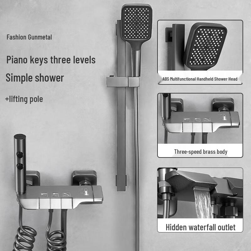 MDNG Digital Display Pressure Boost Thermostatic Shower Set