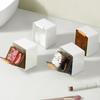Wall-Mounted Cotton Swab Storage Box Free Punching 2 Grids Container Box Plastic with Lid Sundries Storage Box Cotton Pad