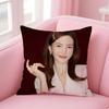Popular Fashion Elegant Chinese Actress JJin Chen Cushion Cover Pillow Case Soft Friendly Fabric  Concealed Zipper