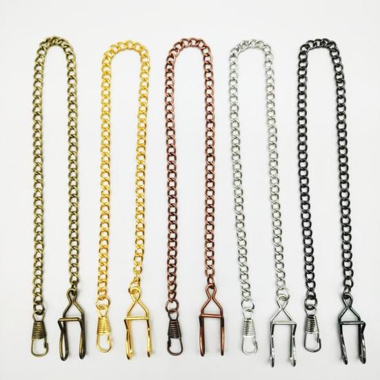 2Pcs Men Pocket Watch Chain Heavy Duty Lightweight Vintage Alloy Clip-on Pocket Watch Chain Fashion Jewelry Replacement Accessory