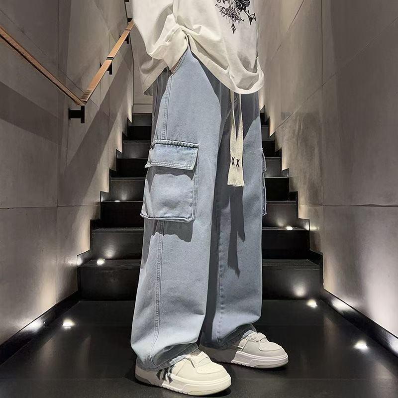 Men's Retro Straight-Leg Wide-Leg Jeans - Autumn Casual Workwear