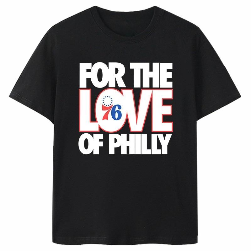 Philadelphia 76ers Squadra di Pallacanestro Abbigliamento da Allenamento a Maniche Corte Periferico T-shirt Sportiva Uomo Donna Oversize Allenamento Sportivo Abbigliamento Femminile Maschile