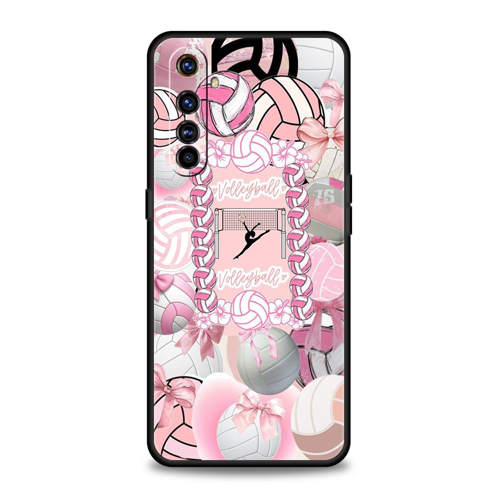 Volleyball Painted Soft TPU For Realme 9 10 11 12 13 C21 C25 C35 GT2 GT3 GT5 GT6 C63 C67 C55 C53 Pro 5G Shockproof Phone Case