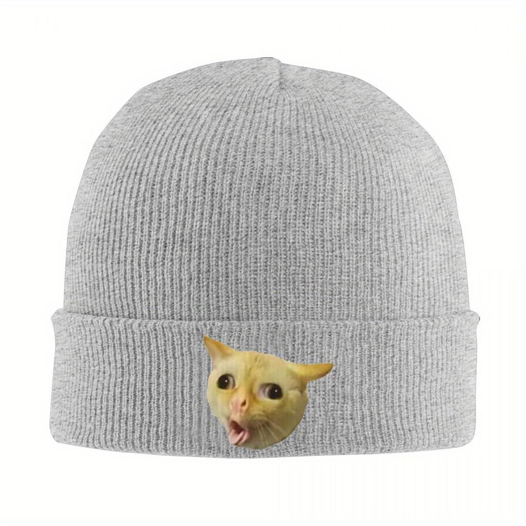 I Go Cat Coughing Meme Hat Autumn Winter Beanie Warm Cap Unisex Skullcap