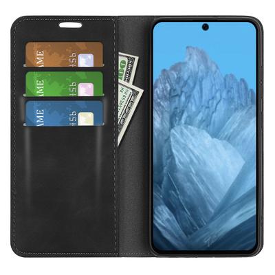 For Google Pixel 9/Pixel 9 Pro Leather Case Skin-Touch Magnetic Closing Phone Cover