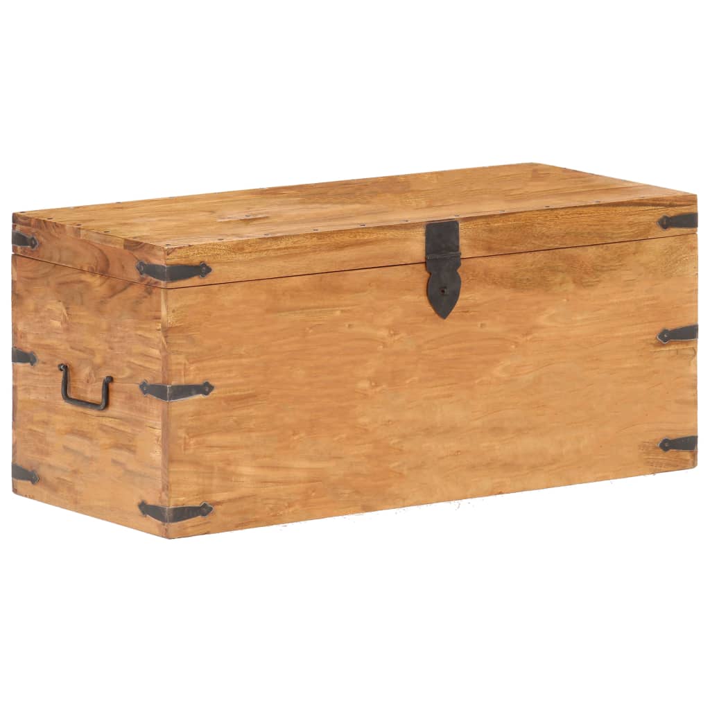 Storage Chest 90 x 40 x 40 cm Solid Acacia Wood