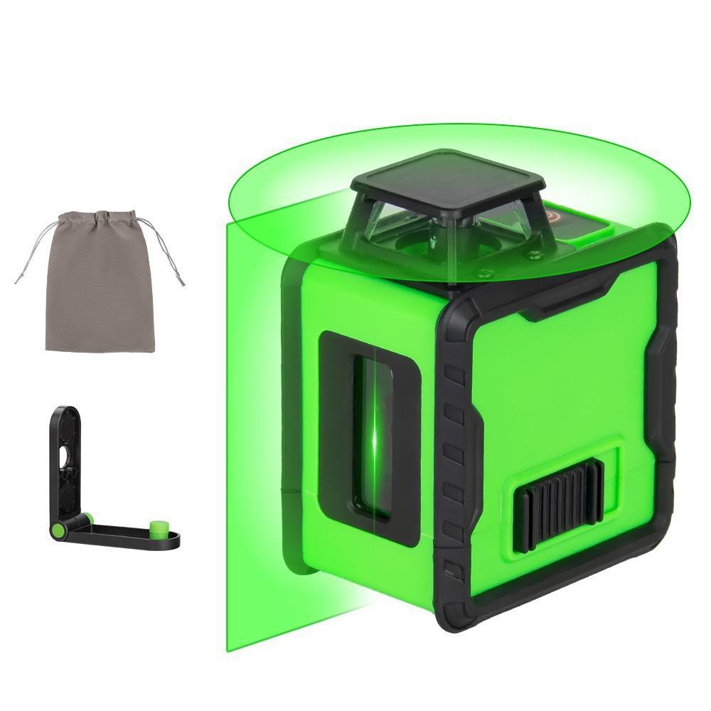 Mini Laser Level: 2-Line Green Light, Strong & Thin, Auto-Winding