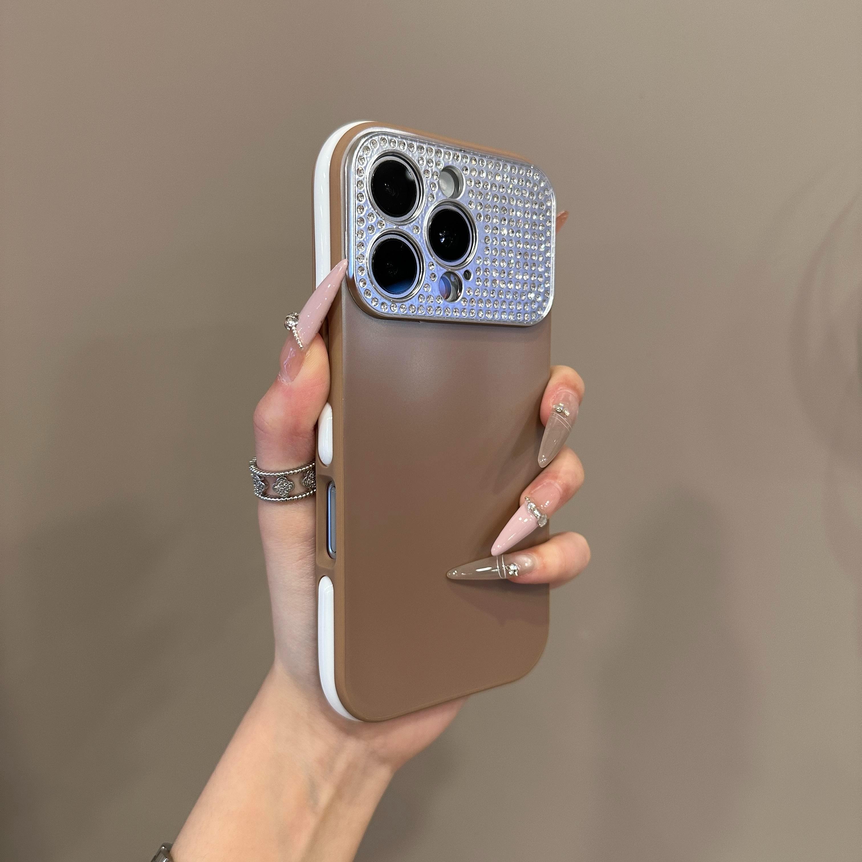 

Bling Diamond Camera Protection Glitter Case for iPhone 17 Air 16 15 14 Plus 13 12 11 Pro Max Shockproof Bumper Candy Color Capa iPhone 15