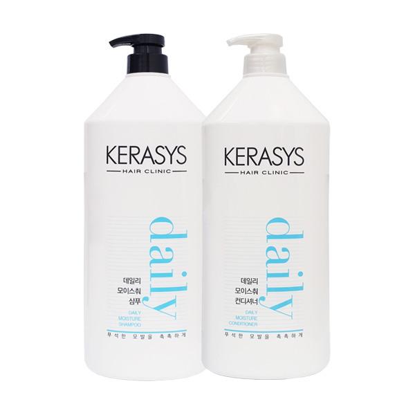 KERASYS Daily Moisture Shampoo 1500ml + Rinse 1500ml (Large Capacity)