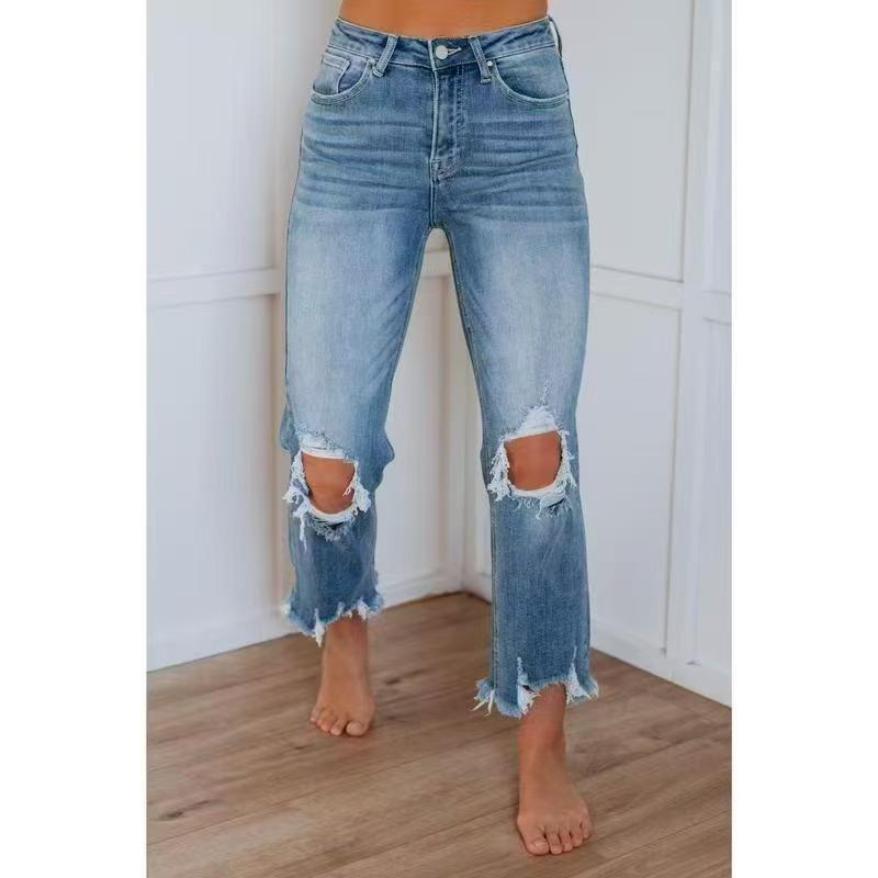 QICED Women's Fashion Casual Solid Color Print Pants & Capris