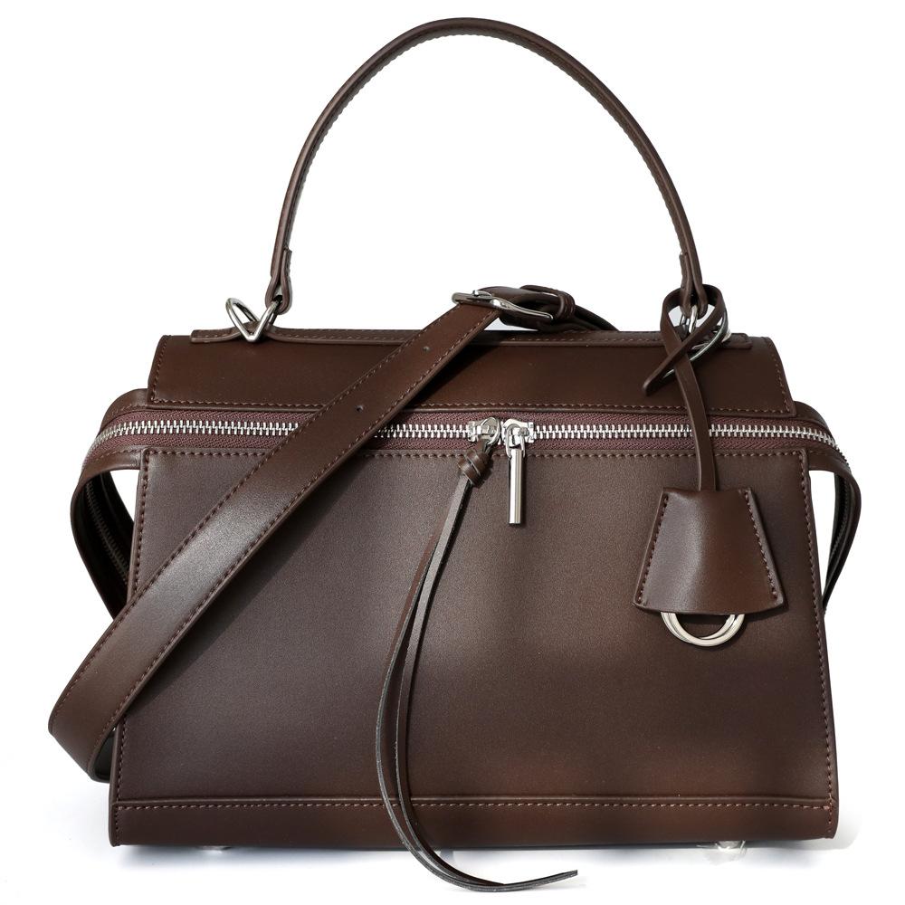 

Высококачественная ретро-сумка для поездок на работу, простая большая вместительная сумка через плечо, сумка через плечо, женская сумка из натуральной кожи 27.5x11.5x19cm коричневый