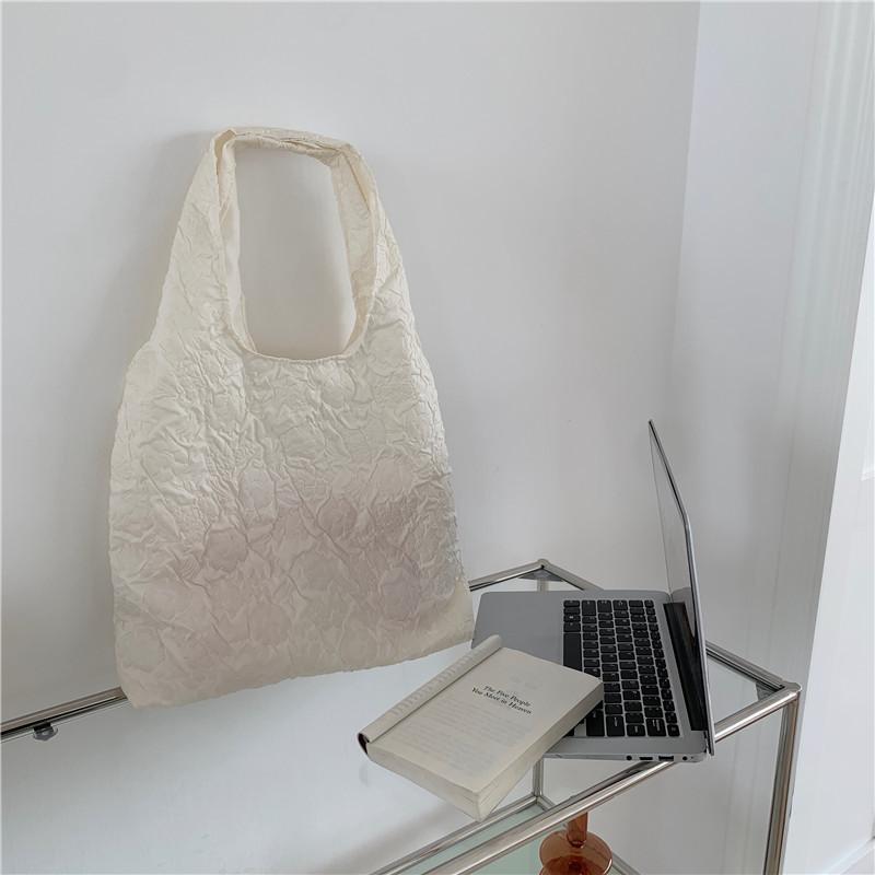 Chic Street Trend Simple Tote Bag For College Students With Flower Pattern