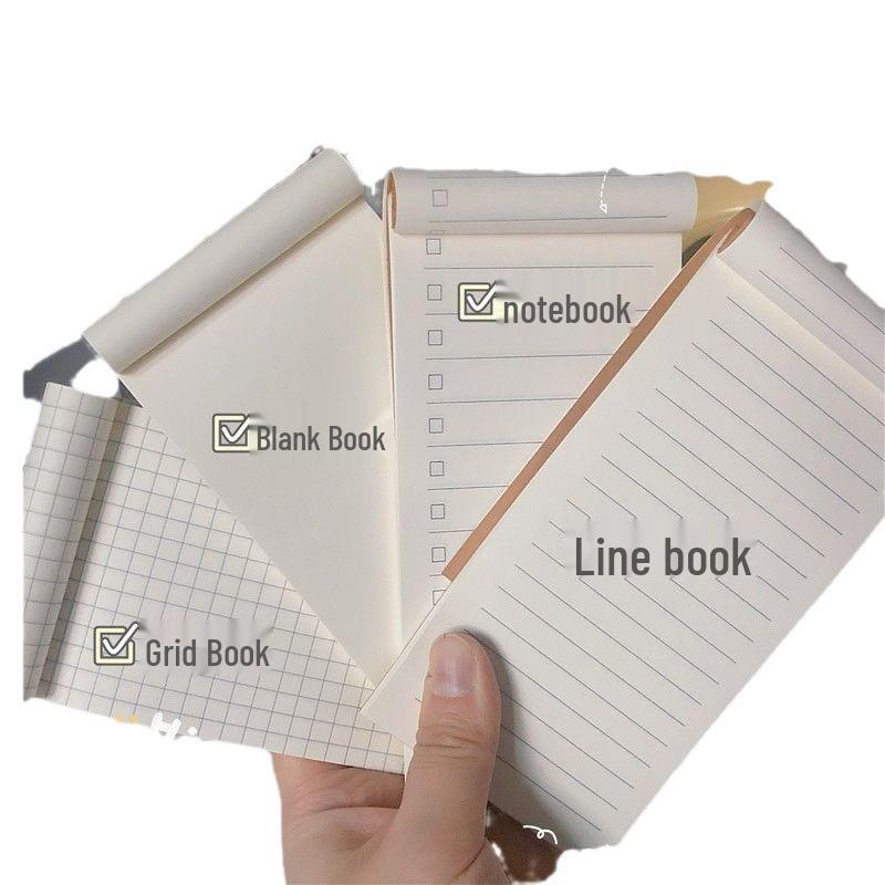 Compact Kraft Paper Grid Notebook - Tearable, Portable Planner