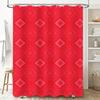 Bright Red Pink Diamond Pattern Shower Curtain Waterproof Fabric Decorative Bath House Bathroom Decoration Size 72X84 Inches (18