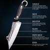 2Pcs Kitchen Chef Knife Set Stainless Steel Utility Knife Boning Knife Cooking Knife Fish Slicing Cutting Knife Outdoor Survival