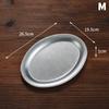 1 ks Japonský Vintage Oválný 304 Nerezový Restauranční Talíř Dezertní Podnos Kuchyňské Nádobí