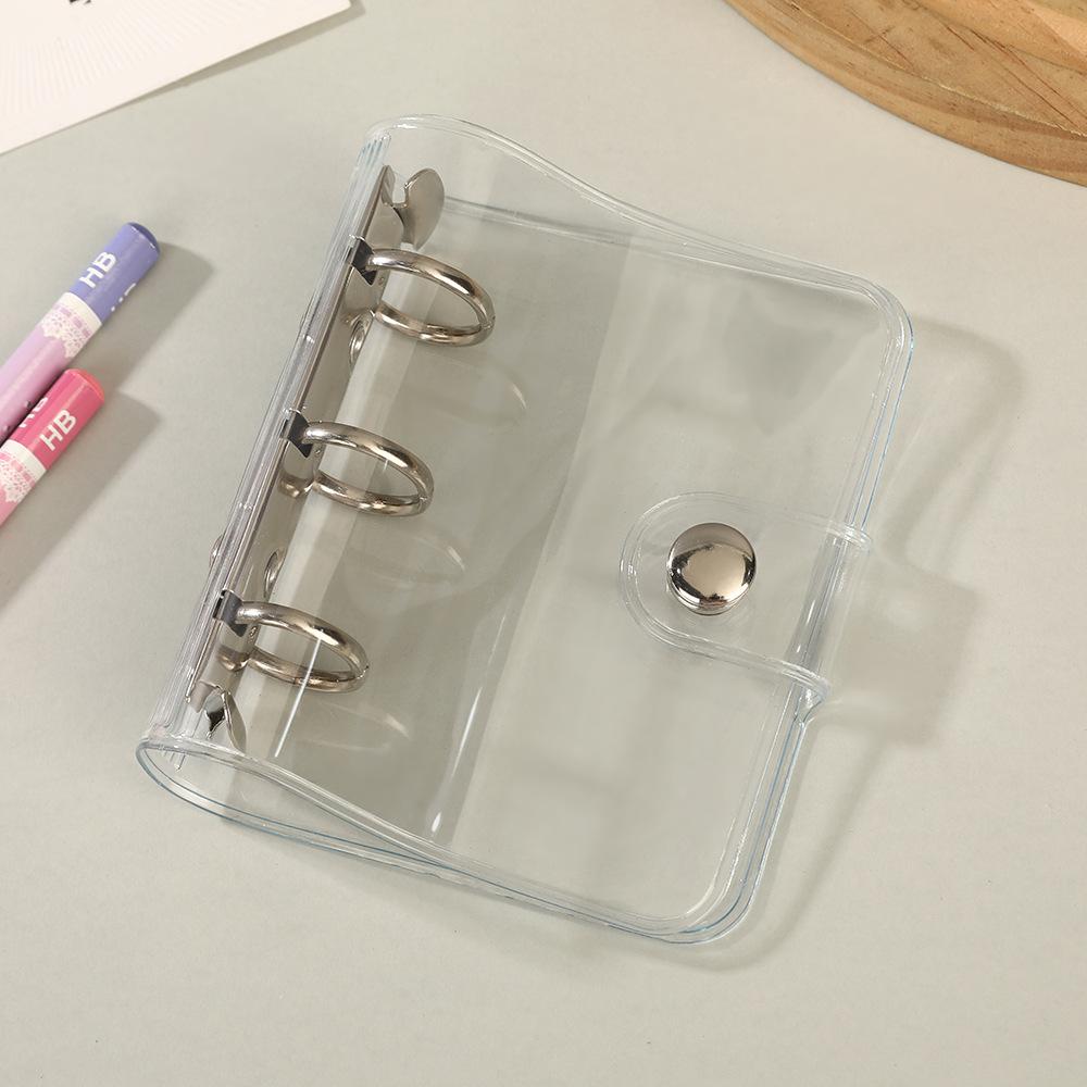 

2Pcs A8 3-Hole Macaron Binder with 20Pcs PVC Sleeves, Mini Photo Card Holder 2 pieces pack