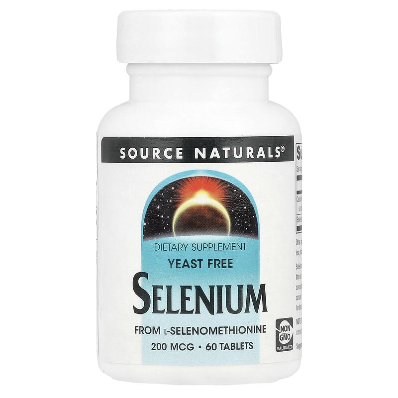 Selenium, Yeast Free, 200 Mcg, 60 Tablets