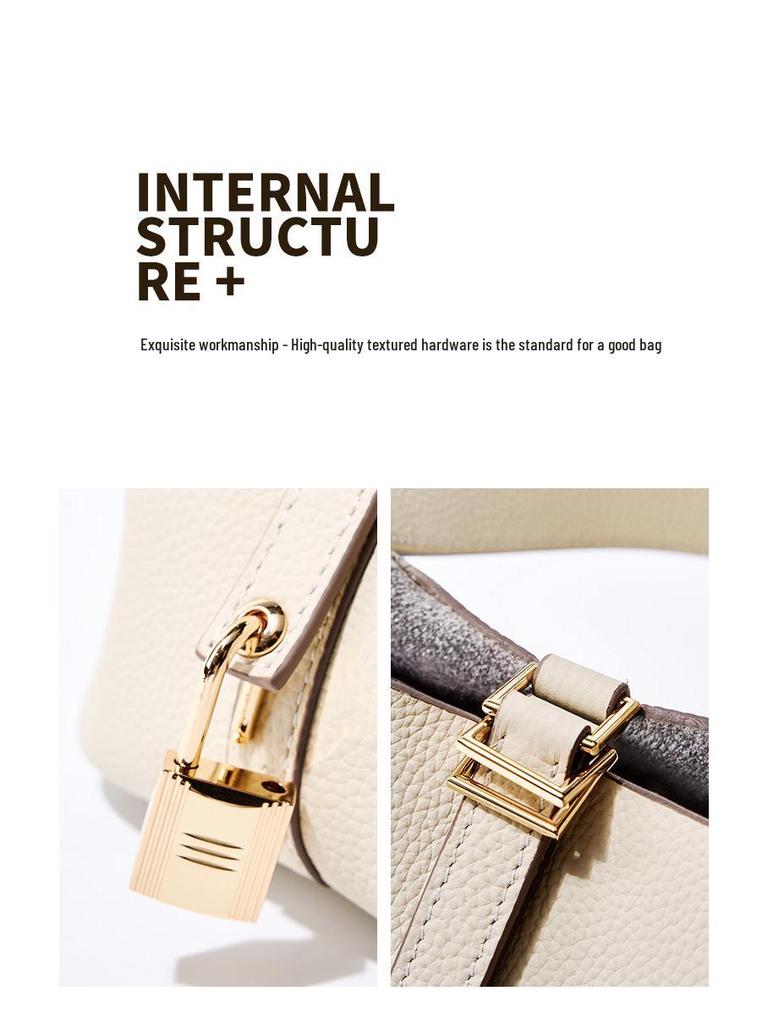 2025 High-End Genuine Leather Bucket Handbag - Classic, Versatile, Large Capacity Mommy Bag