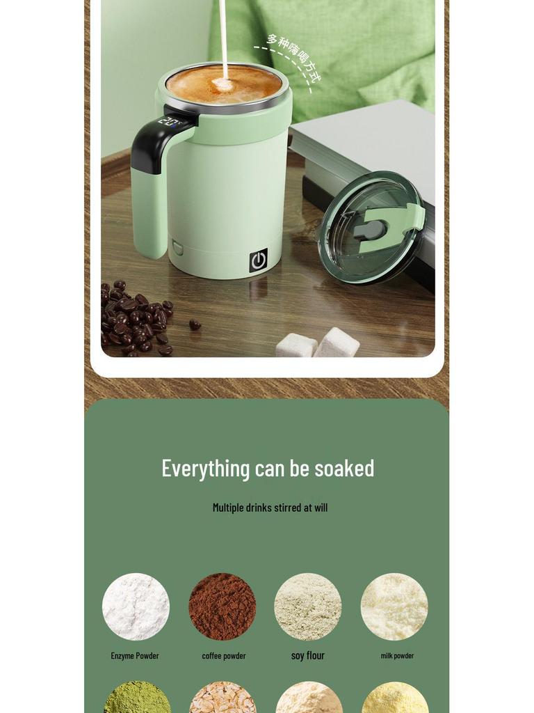 Smart Portable Mixer: Electric Coffee Cup & Magnetic Protein Shaker