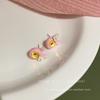 Children's fun, cute little monster stud earrings, women's summer unique high-end niche design earrings, new popular earrings