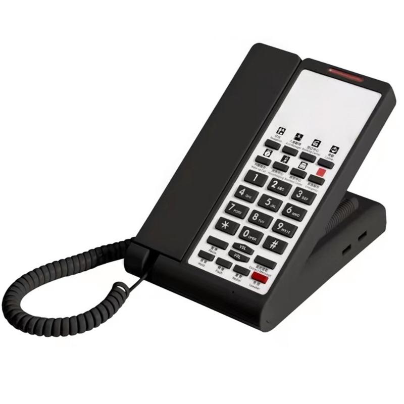 

Corded Landline Telephone Landline Desktop Landline Phone Noise Reduction Calling Suitable for Home Hotel Office 1
