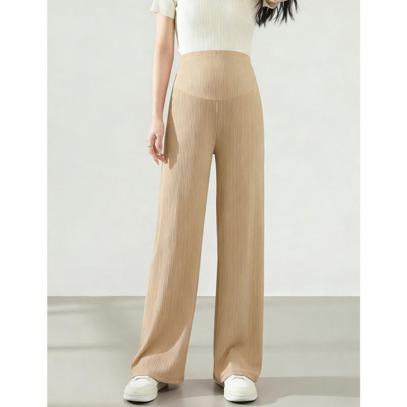 Casual Ice Silk Maternity Wide-Leg Pants for Early Pregnancy 2XL