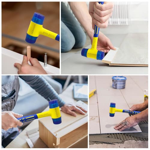 BOOSDEN Rubber Hammer, Plastic Hammer, Combination Hammer, Pipe Handle, Non-Slip, Repair Tool (30mm)