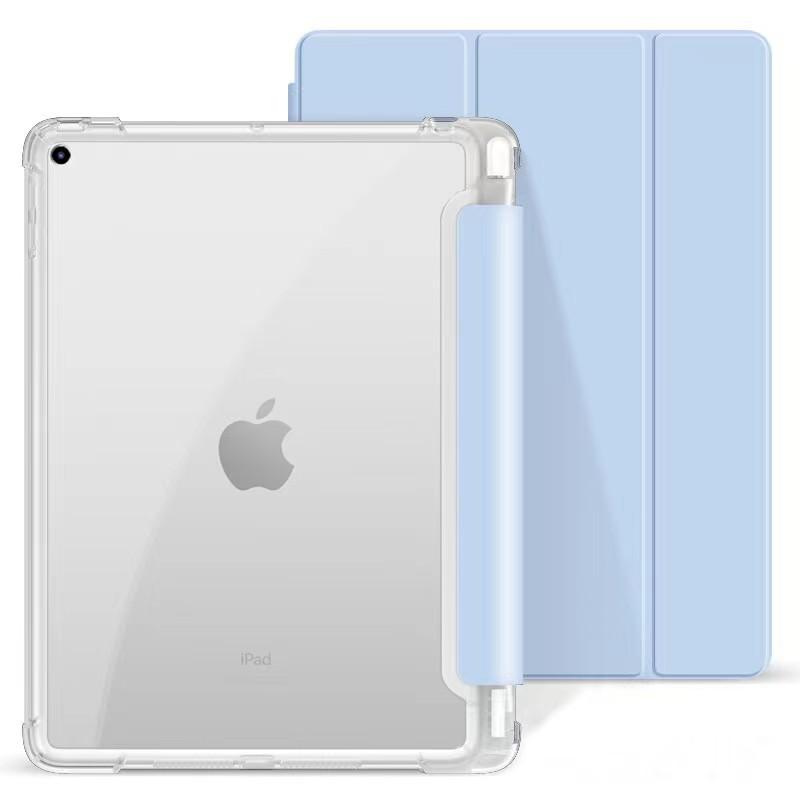 Case For Ipad 9/8/7 (2021/2020/2019 10.2-Inch), With Pen Holder, Transparent Back Cover