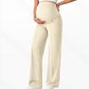 High Waist Maternity Pants,High Elastic Breathable Straight Wide Leg Trousers With Belly Support,No Tight Pressure On Abdomen For Pregnant Women