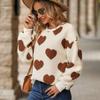 Oversized Fleece Sweatshirt for Women Winter Fall Sherpa Pullover Long Sleeve Crewneck Comfortable Fuzzy Tops Women's Warm Casual Outerwear