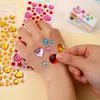 Love Heart Shaped Face Gem Sticker for Kids Diamond Acrylic Crystal Tattoo Stickers DIY Three-dimensional Rhinestone Decorations