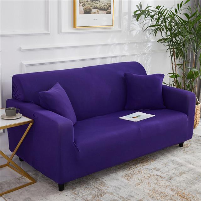 Elastic Solid Color Sofa Covers For Living Room Spandex All -Inclusive Couch Cover Sectional Sofa Cover Stretch Furniture Shield