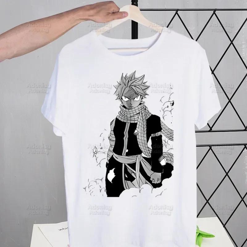 Anime Fairy Tail Kreslený Natsu Erza Gray Lucy Trička Léto Pánské/Dámské Hip Hopové Tričko Streetwear trička Krátký Rukáv Topy