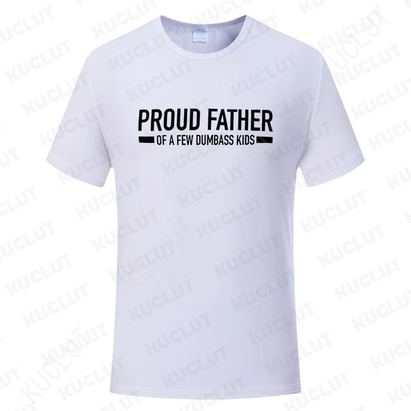 Roliga T-shirts för Män Stolt Pappa till Några Dumskallar Tryck T-shirt för Män Fäder Pappa Present Kortärmade Toppar Vardagskläder