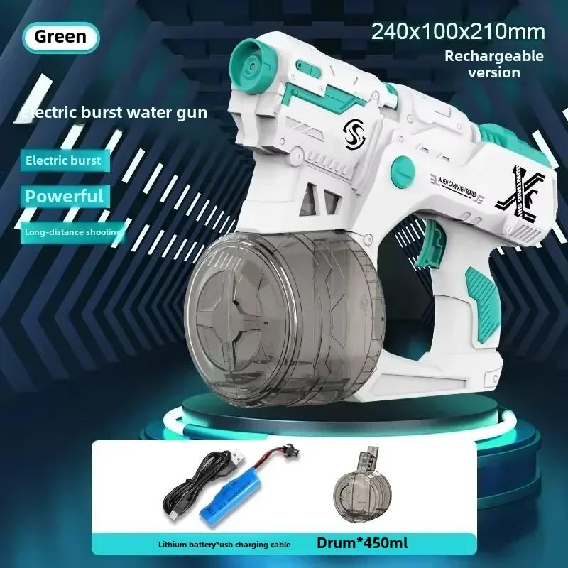 Fully Automatic Water Gun High-Capacity Electric Water Blaster for Summer Beach Battle Fun Shooting Outdoor Toy for All Ages