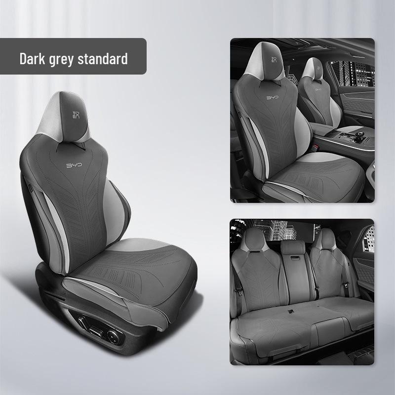 BYD Han Champion Edition Suede Seat Cushion: All-Season, Half-Pack, Ventilated Cover