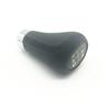 Black Leather 5-Speed Manual Aluminum Transmission Shifter Knob Car Accessories