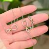 Vintage Infinity Figure 8 Buckle Necklace Bracelet Ring Set Minimalist Fashion Jewelry Gift For Women