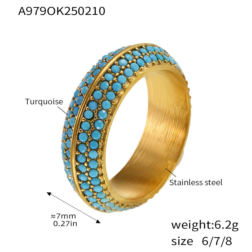 

Новое кольцо из нержавеющей стали 316 с синим, зеленым и розовым цирконием, женское модное круглое обручальное кольцо, роскошные циркониевые аксессуары 6