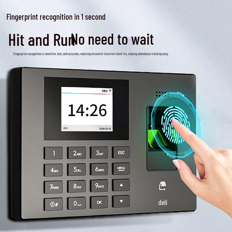 Deli Fingerprint Biometric Cloud Time Attendance Machine