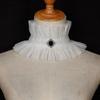 Black White Gothic Collar Victorian Style Ruffle Collar Neck Jewelry Lace Jabot Collar  Halloween