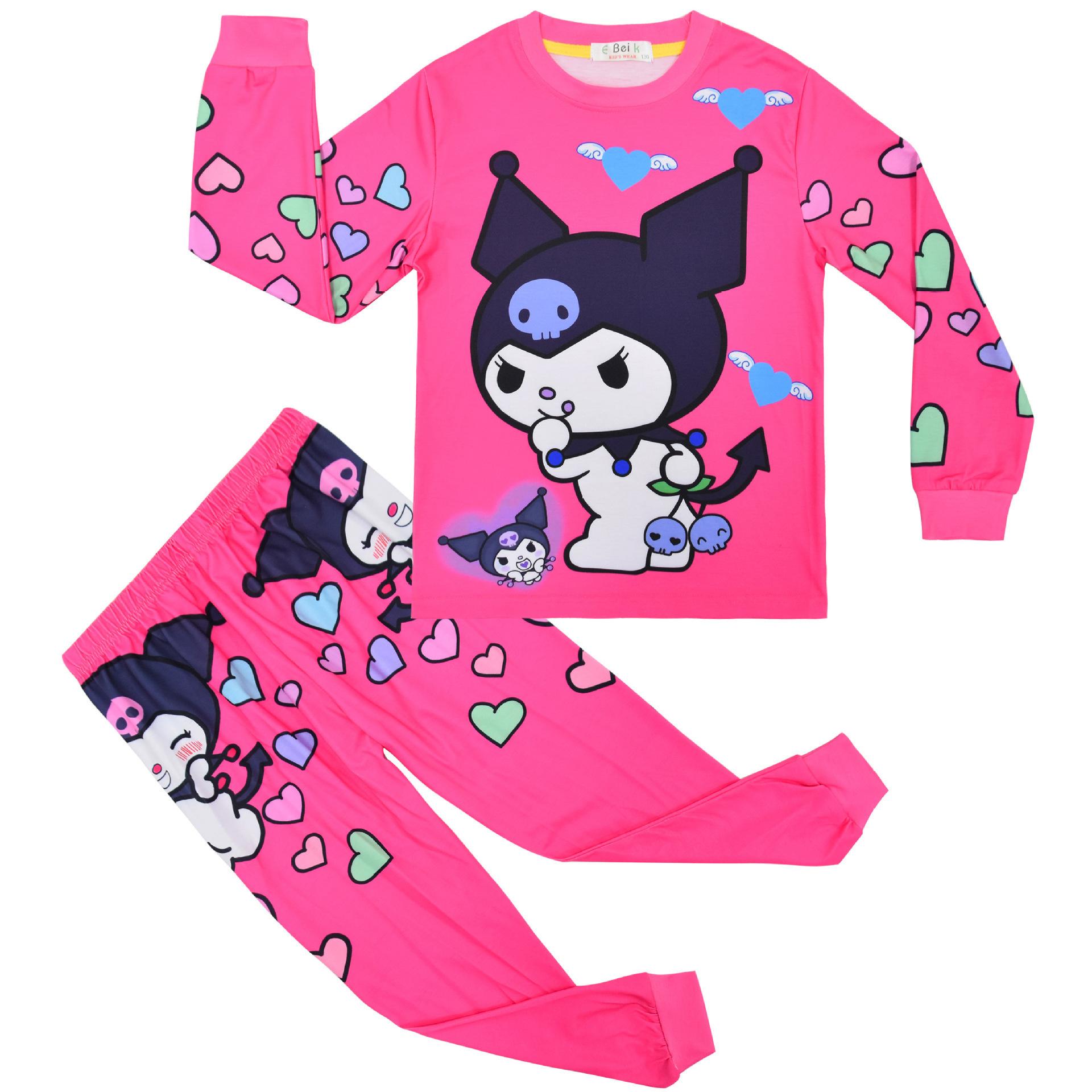 Cartoon, Cartoon Digital Printing, Children S Loungewear, Pajamas, Long-Sleeved Set, Two-Piece Set 6070. 100
