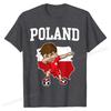 Poland Soccer Dabbing Football Polska Polish Kids T-Shirt Retro Mens T Shirts Cotton Tops Shirt Design