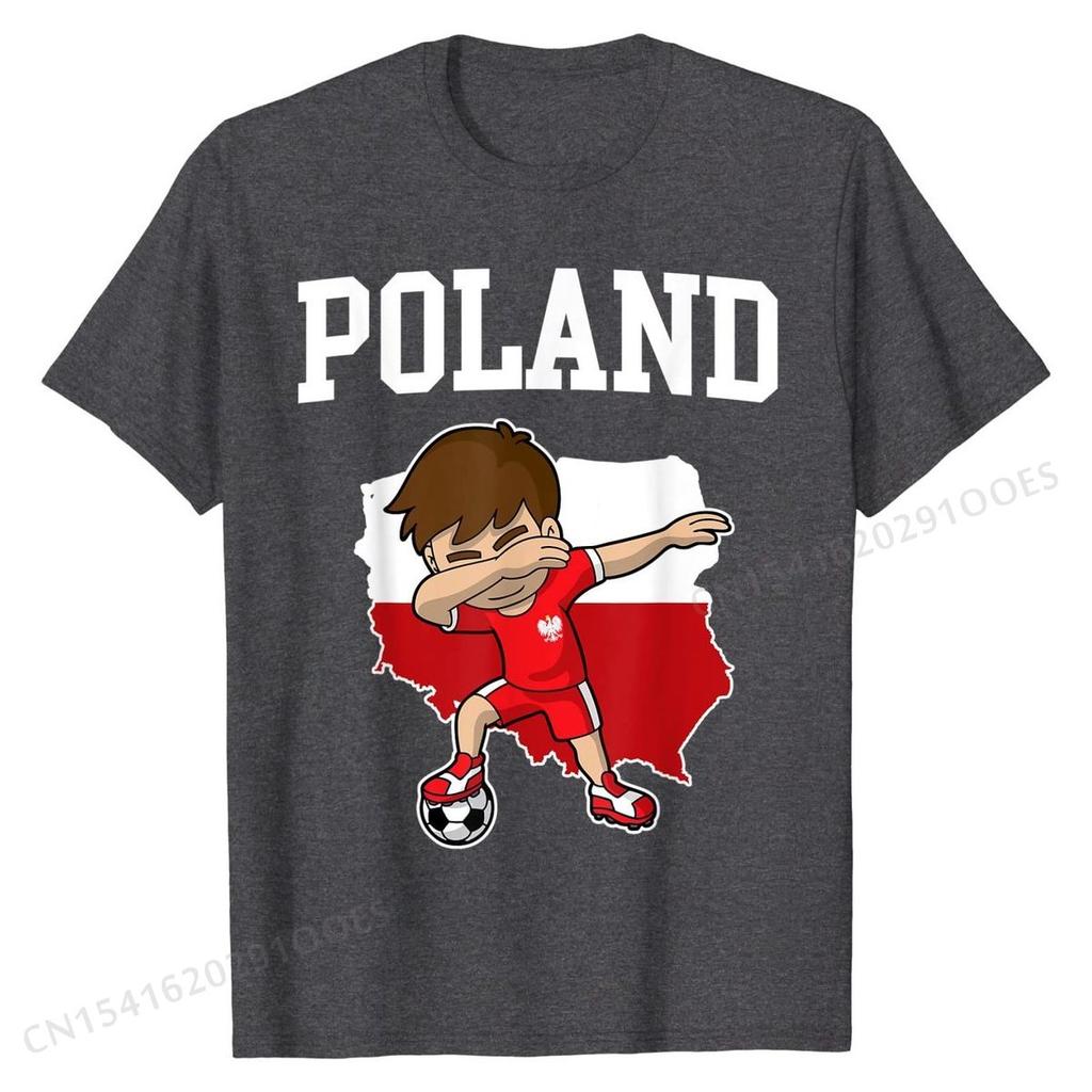 Poland Soccer Dabbing Football Polska Polish Kids T-Shirt Retro Mens T Shirts Cotton Tops Shirt Design