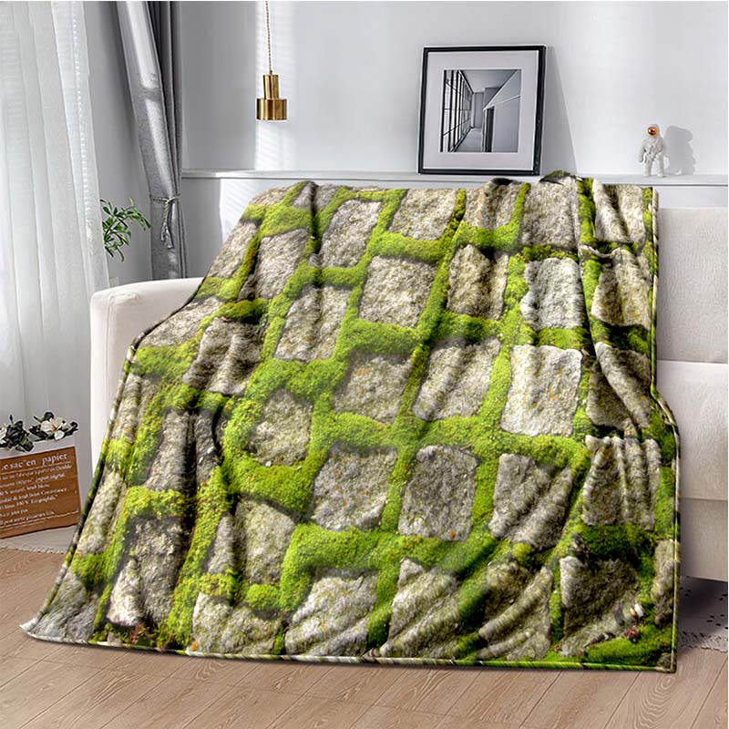 3D Fashion Wave Pebble Starfish Cartoon Flannel Blanket Sofa Bed Bedroom Warm Portable Exquisite Extra Large Warm Blanket Gift