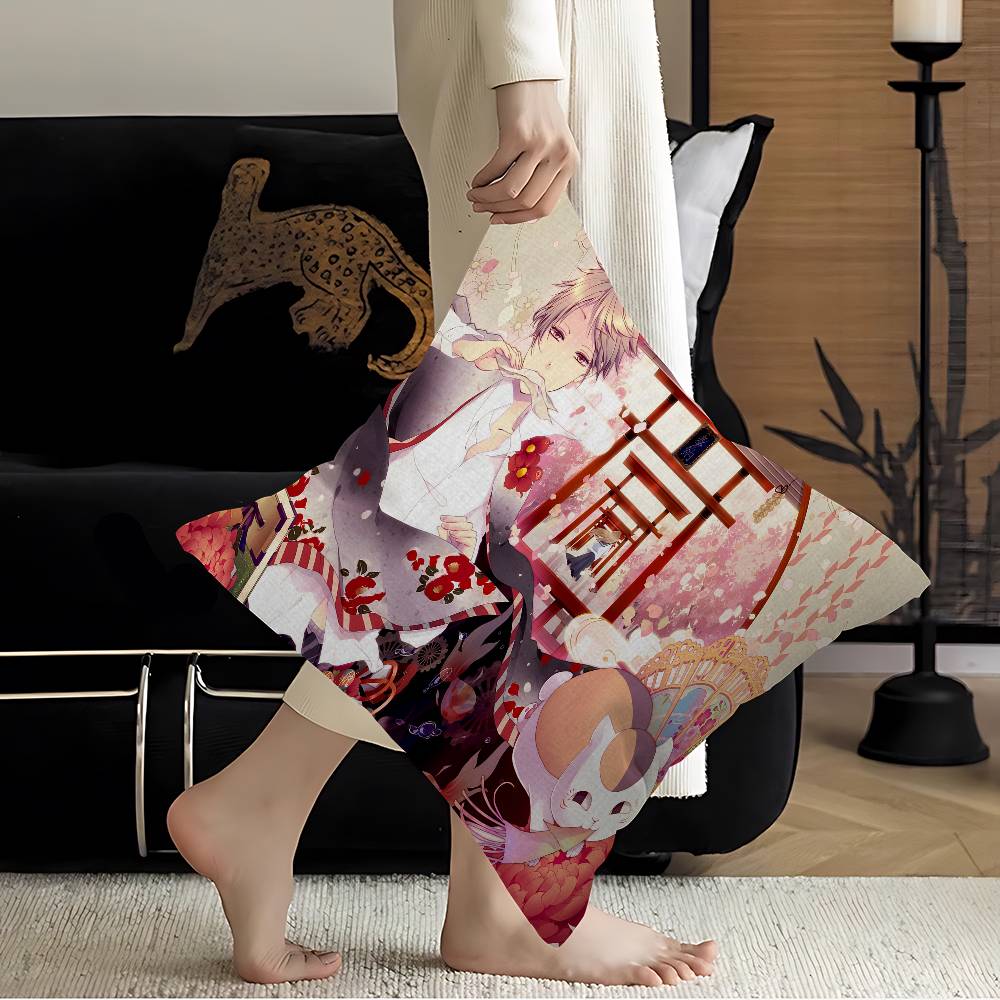 Natsume Yuujinchou Cartoon Cushion Cover Pillowcase Upholstery Sofa Throw Pillow Home Decor Pillowcas