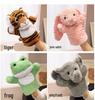 Forest Animal Hand Puppets: Tiger, Elephant, Leopard, and Lamb Figurines for Storytelling and Play