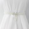 Korean Version of Women's Rhinestone Pearl Waist Chain Fashion Dress Decorative Elastic Waist Belt Women's Sweet Flower Elastic Waist Seal